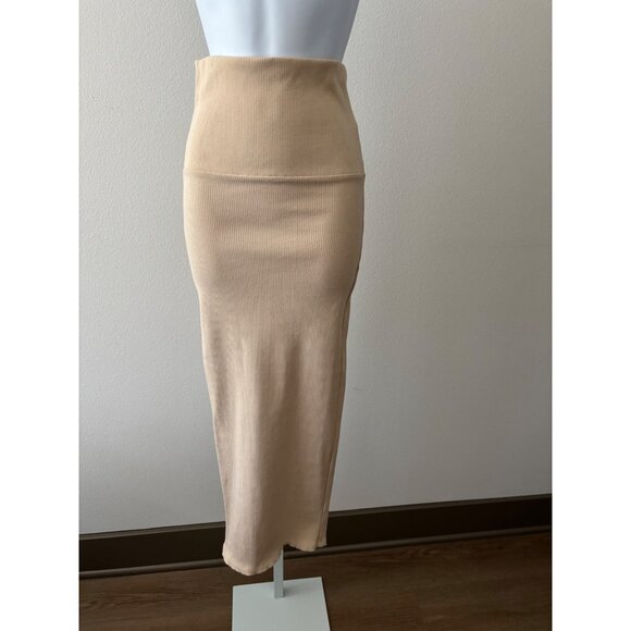 NWT Pencil Skirt Medium BodyCon High Waist Ribbed Clean Girl Old Money Romantic - Picture 2 of 13